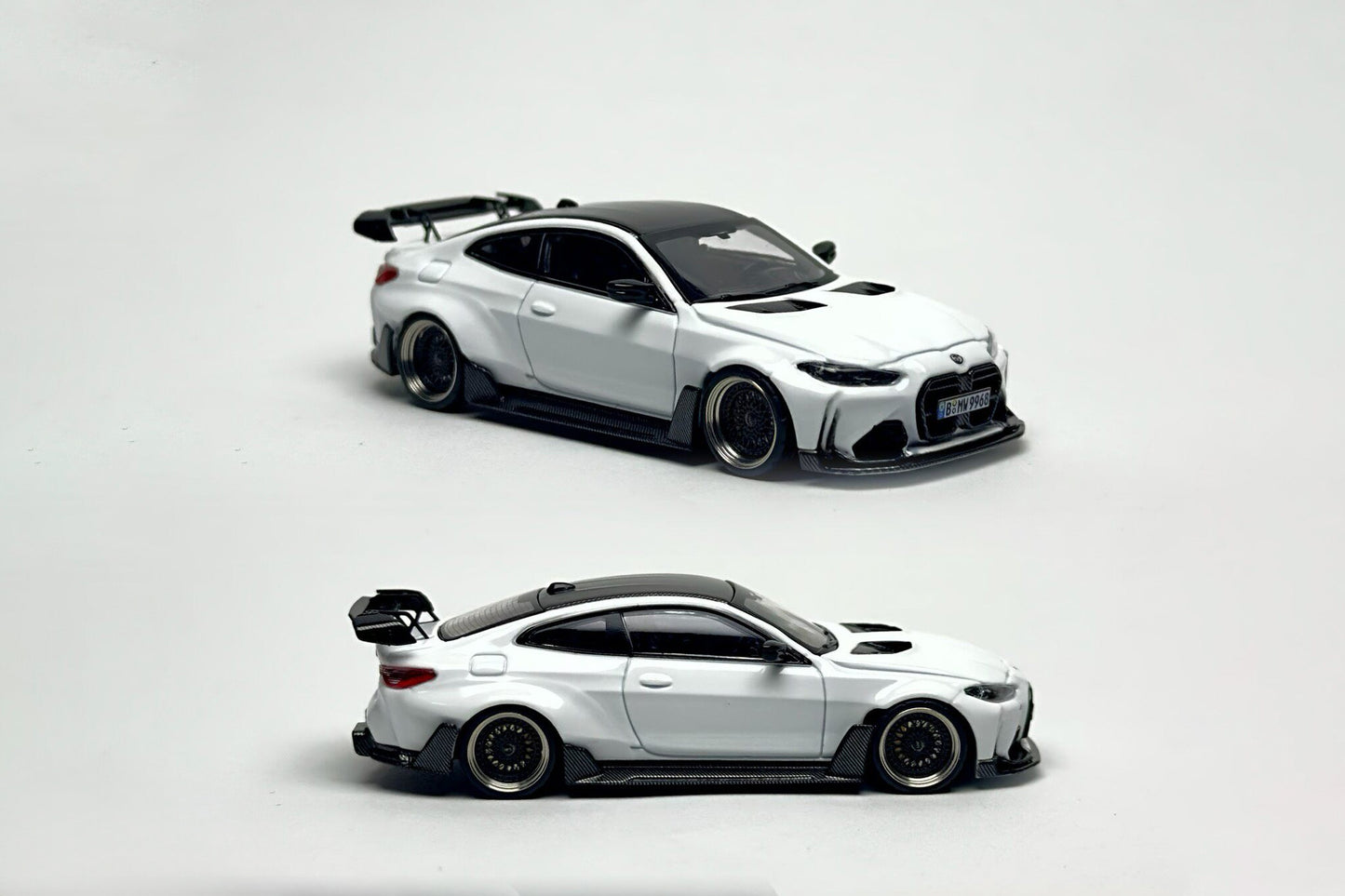 1:64 BMW G82 M4 ADRO widebody limited edition custom diecast with dynamic deep-dish wheels