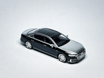 1:64 Audi A8 L Horch black and silver custom diecast