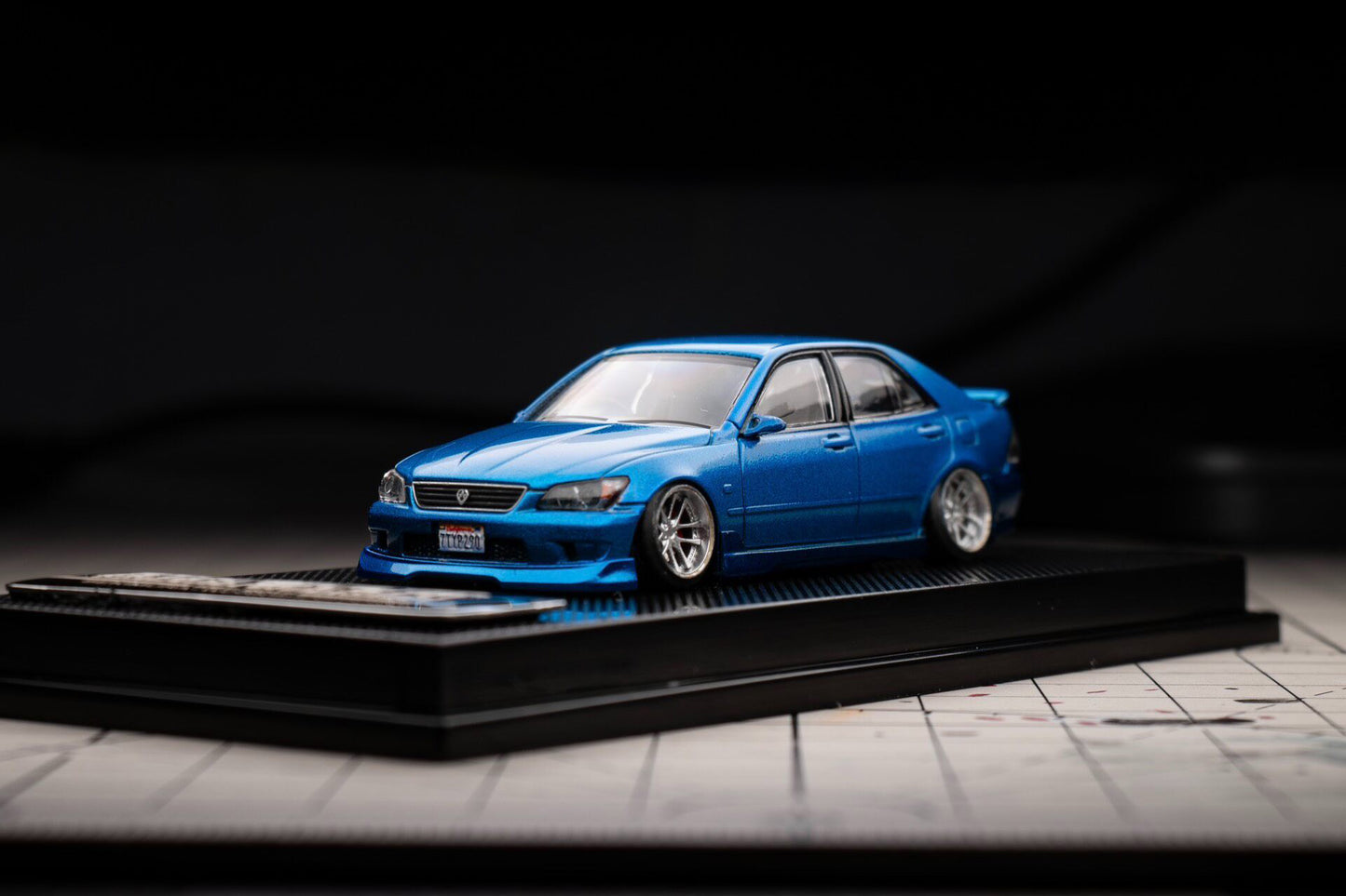 1:64 Toyota Altezza RS200 Z Edition White Custom Diecast with VKS GReddy Flashback Kit