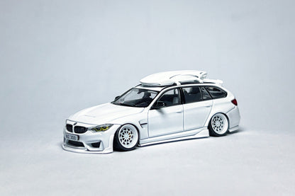 1:64 scale Mortal BMW F81 M3 CS Touring white custom diecast with Hatta White Ghost kit