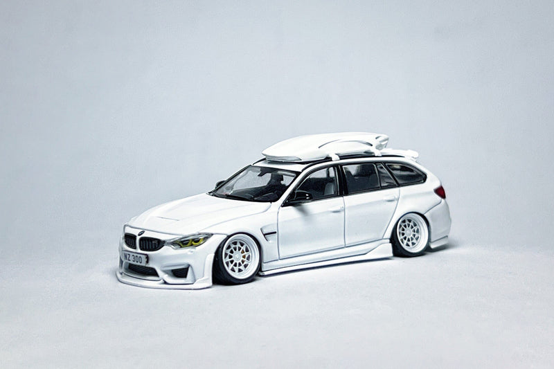 Mortal BMW F81 M3 CS Touring 1:64 White Custom Diecast with Hatta White Ghost Kit