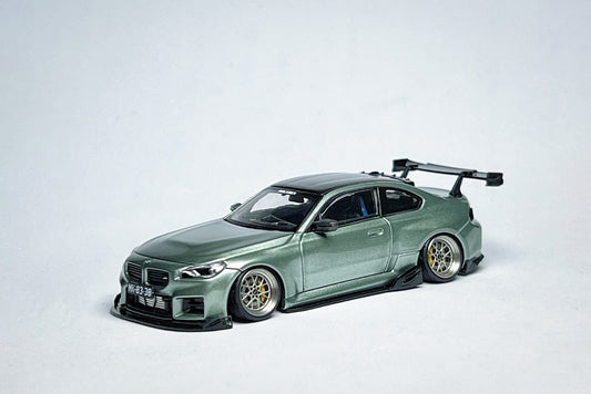 1:64 scale Howie Model HM BMW M2 G87 Jade Green custom diecast with KJ Model VERUS kit