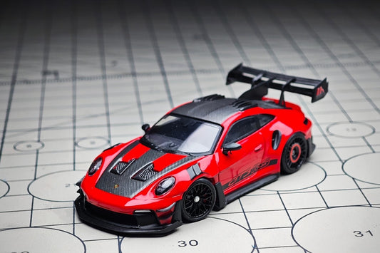 1:64 scale MINI GT Porsche 911 GT3 RS 1060 Manthey Racing custom diecast with MR Aero Kit