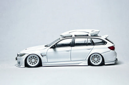 Custom 1:64 BMW F81 M3 CS Touring white diecast model with Hatta White Ghost kit