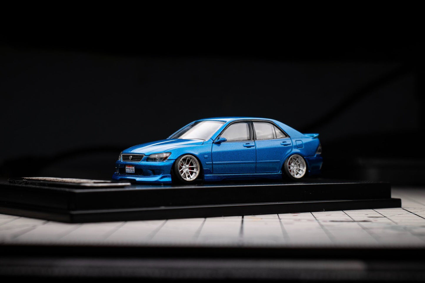 1:64 Toyota Altezza RS200 Z Edition White Custom Diecast with VKS GReddy Flashback Kit