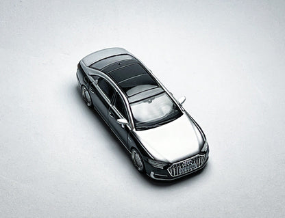 Custom 1:64 Audi A8 L Horch black and silver diecast model