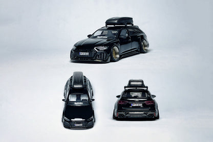 Custom 1:64 Audi RS6-R ABT 514 Navarra Black Warrior diecast model with visible license plate markings
