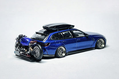1:64 MINI GT BMW M3 Touring 1090 custom diecast with deep-dish wheels