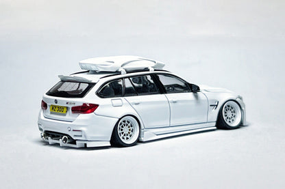 Custom 1:64 BMW F81 M3 CS Touring white diecast model with Hatta White Ghost kit