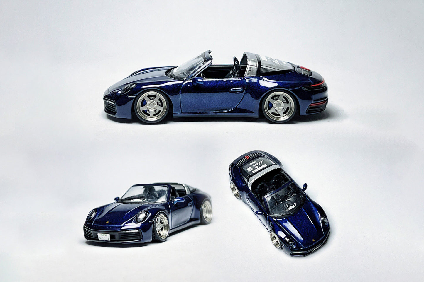 1:64 Porsche 911 Targa 4S 412 metallic blue custom diecast