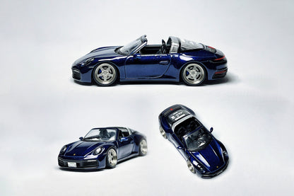 1:64 Porsche 911 Targa 4S 412 metallic blue custom diecast