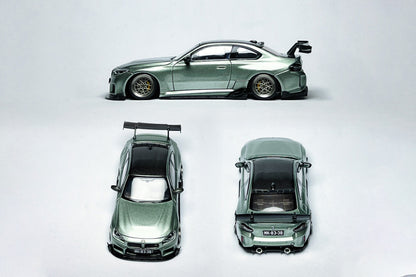 Custom 1:64 BMW M2 G87 Jade Green diecast model with KJ Model VERUS kit