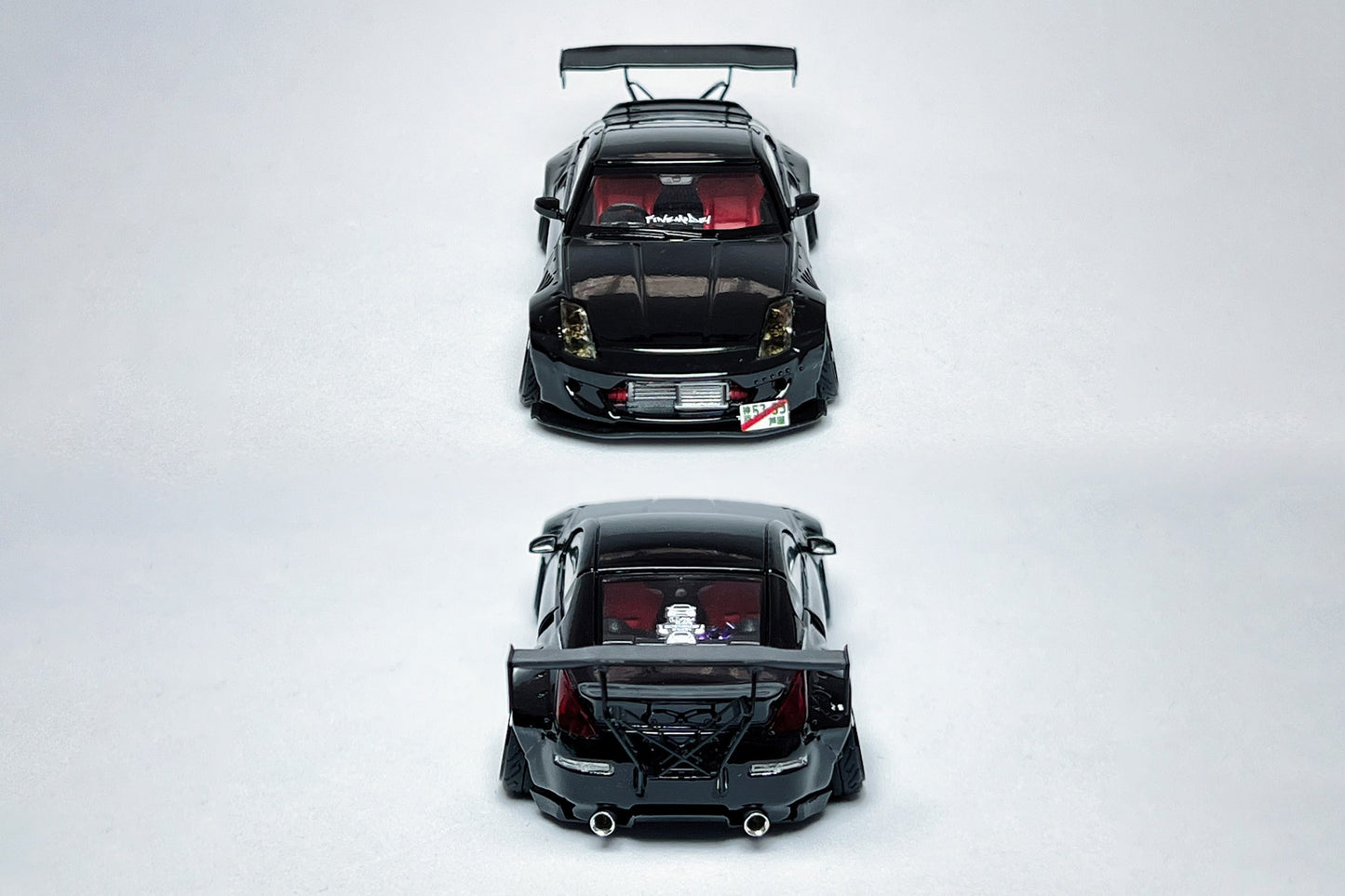 1:64 Nissan 350Z black widebody custom diecast Demon Lady Z