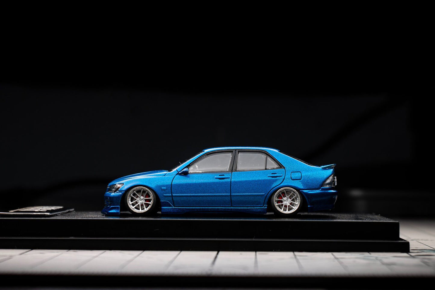 1:64 Toyota Altezza RS200 Z Edition White Custom Diecast with VKS GReddy Flashback Kit