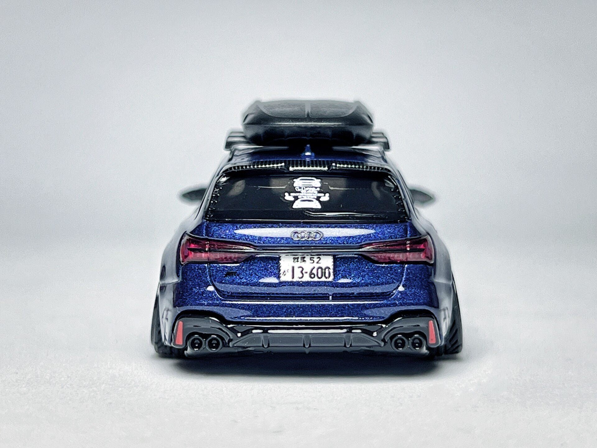 1:64 Audi RS6-R ABT 574 Navarra Blue custom diecast with license plate markings