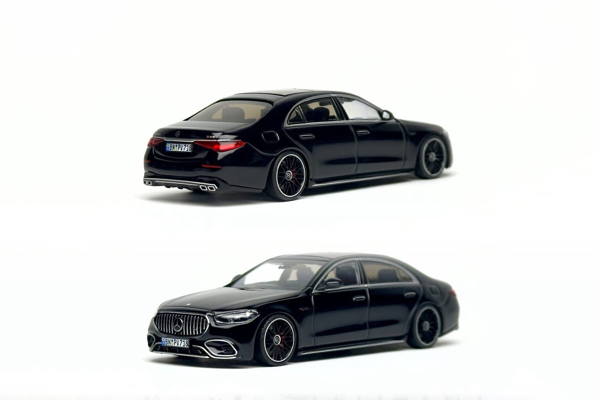1:64 Mercedes-AMG S 63 E Performance 2023 custom diecast with visible license plate markings
