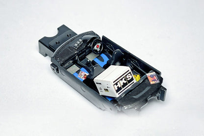 1:64 Subaru Impreza WRX STI metallic blue custom diecast with HKS branding