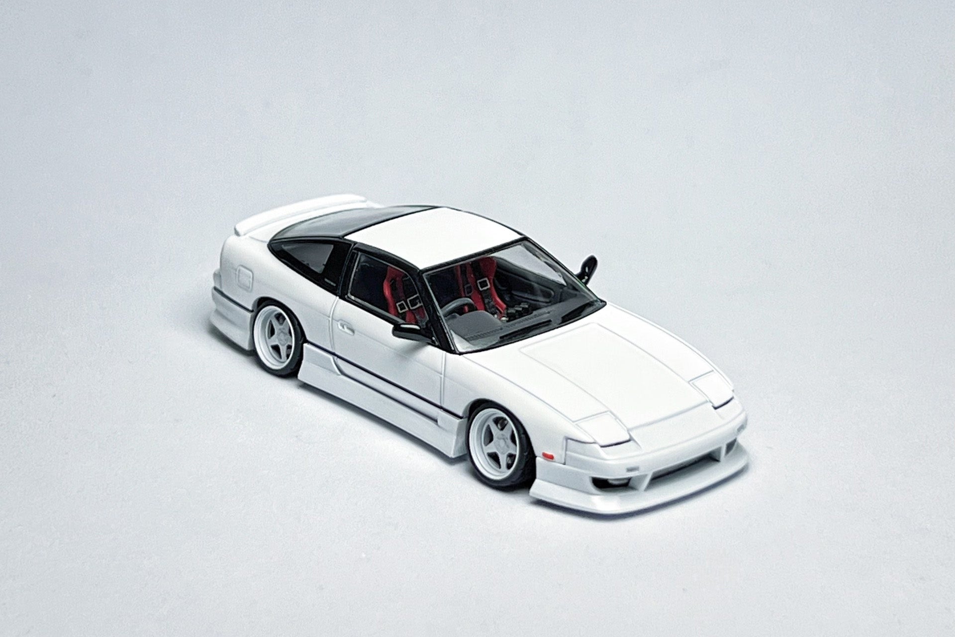1:64 TLV N235b Nissan 180SX white custom diecast model