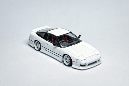 1:64 TLV N235b Nissan 180SX white custom diecast model