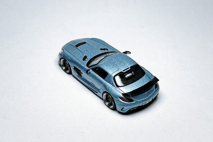 1:64 Mercedes-Benz SLS AMG Black Series matte ice blue custom diecast