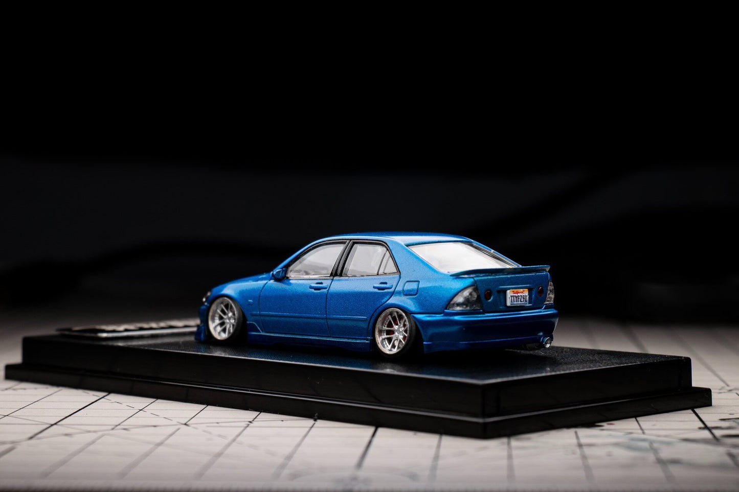 1:64 Toyota Altezza RS200 Z Edition White Custom Diecast with VKS GReddy Flashback Kit