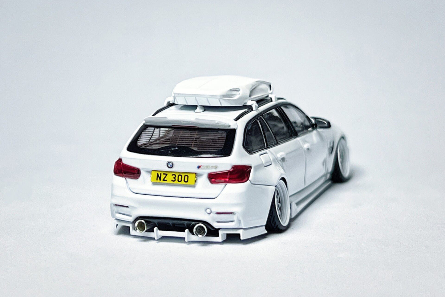Custom 1:64 BMW F81 M3 CS Touring white diecast with Hatta White Ghost kit