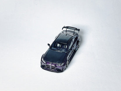 1:64 BMW G82 M4 ADRO widebody purple carbon roof custom diecast limited edition