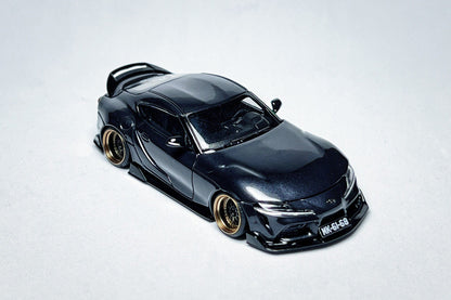 1:64 Toyota GR Supra A90 custom diecast with deep-dish wheels