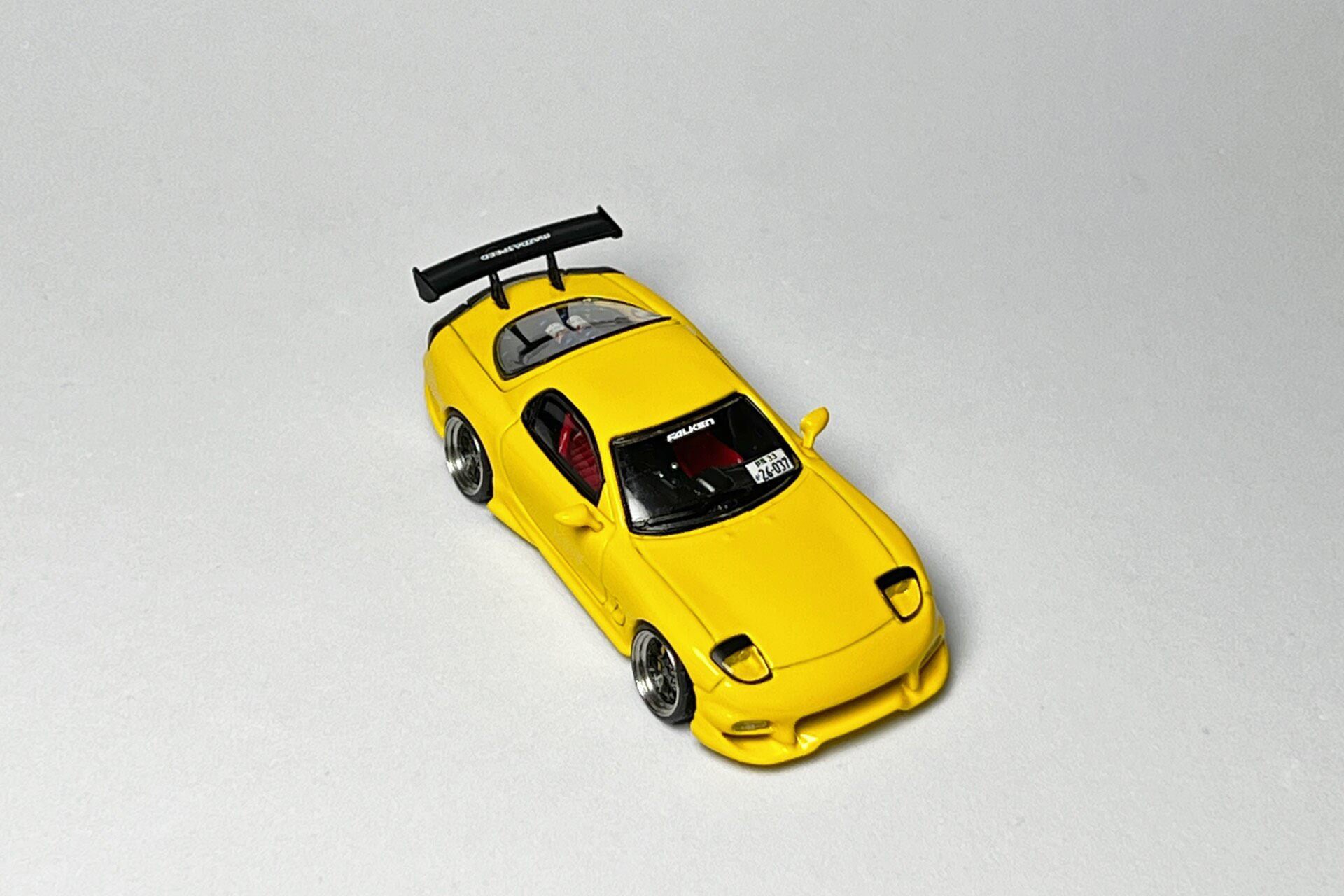 1:64 Mazda RX-7 VeilSide yellow custom diecast