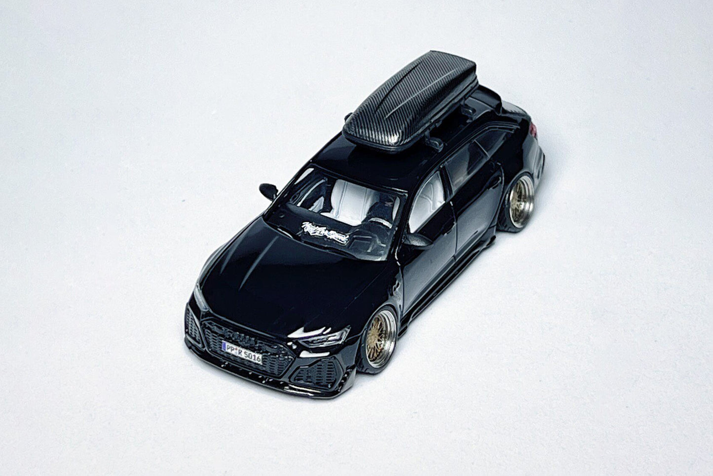 1:64 Audi RS6-R ABT 514 Navarra Black Warrior custom diecast with visible license plate