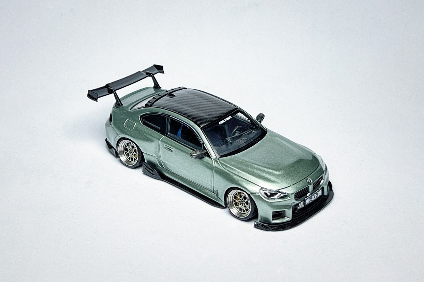 1:64 BMW M2 G87 Jade Green custom diecast model