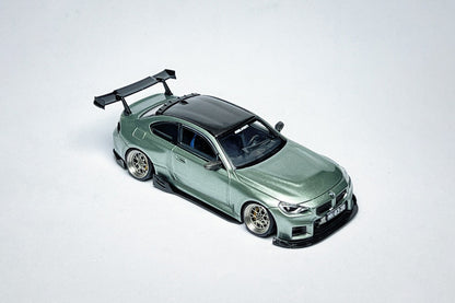 1:64 BMW M2 G87 Jade Green custom diecast model