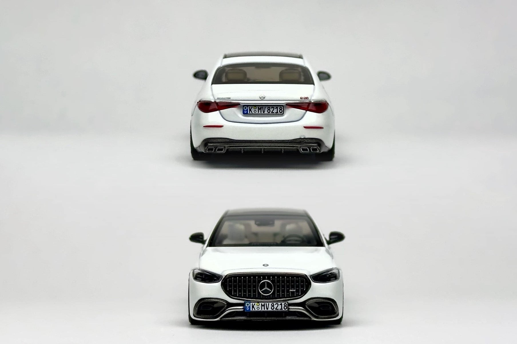 Custom 1:64 Mercedes-AMG S 63 E Performance 2023 diecast model with visible text markings