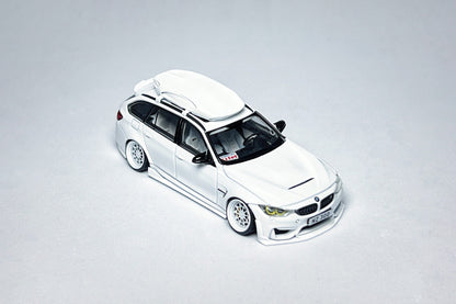 1:64 BMW F81 M3 CS Touring white custom diecast model
