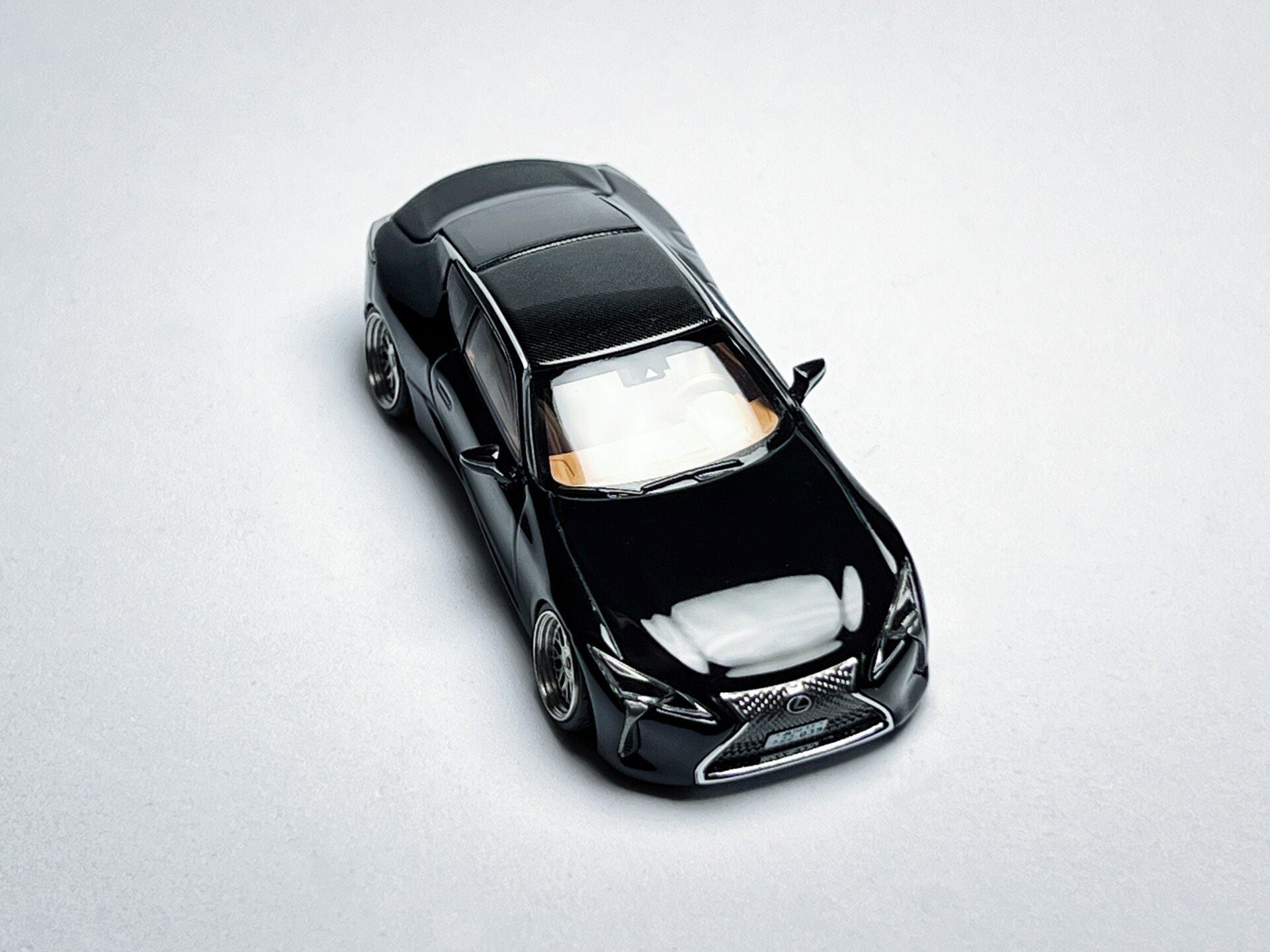 Custom 1:64 Lexus LC500 black diecast model