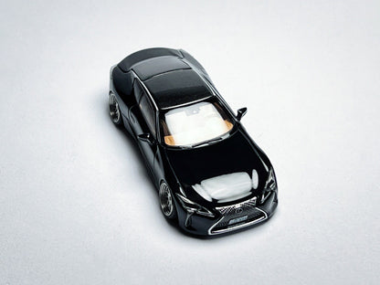 Custom 1:64 Lexus LC500 black diecast model