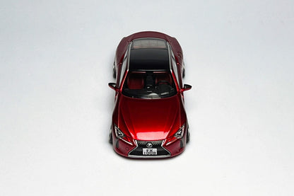 1:64 scale Lexus LC500h metallic red custom diecast with deep-dish bearing wheels