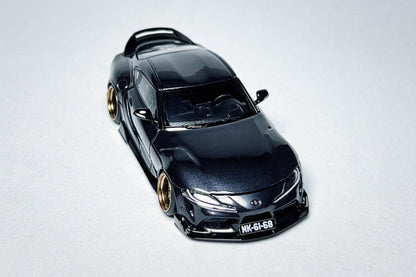 1:64 FH Toyota GR Supra A90 custom diecast with RT64 ADRO ducktail and deep-dish wheels