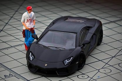 Custom 1:64 Lamborghini Aventador LP700-4 diecast model with visible decal markings