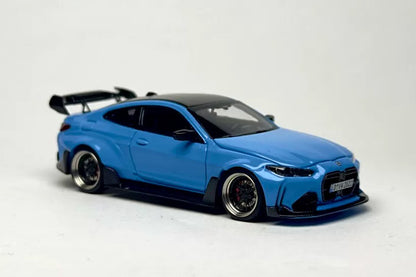 Custom 1:64 BMW G82 M4 ADRO widebody limited edition diecast with dynamic deep-dish wheels
