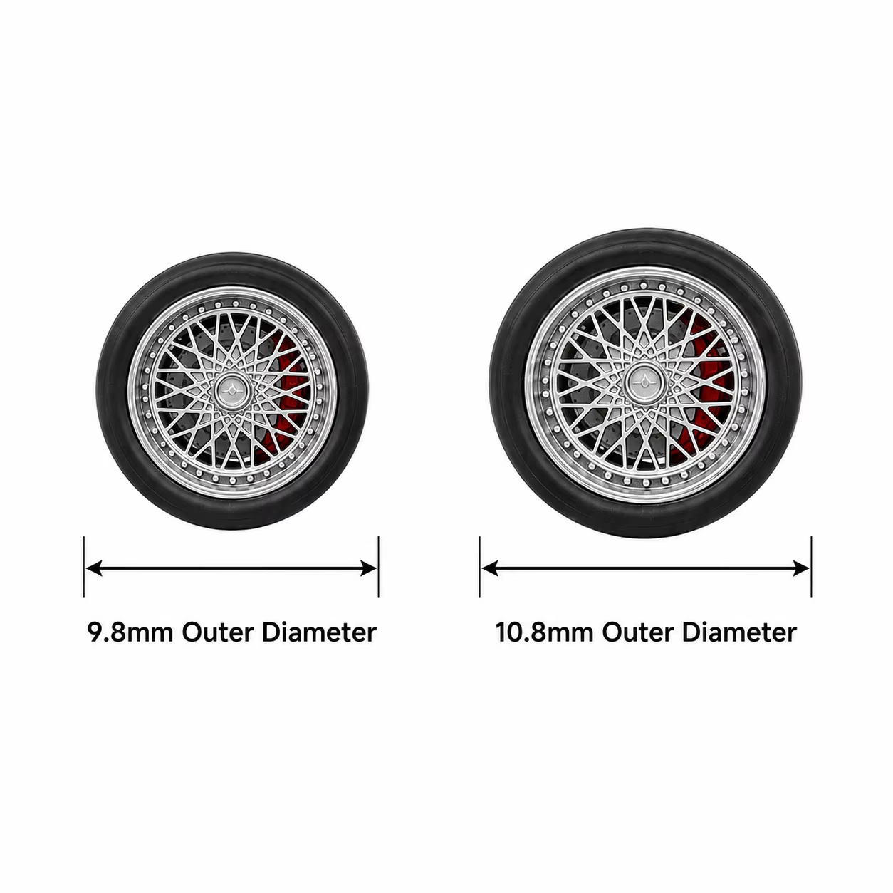9.8mm and 10.8mm outer diameter tire sizes