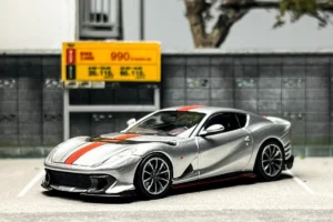 Ferrari 812c ARGENTO NURBURGRING / FLUORESCENT RED 1:64 scale by Fuelme TOC