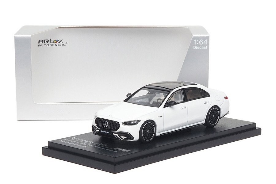 Mercedes Benz AMG S63 E Performance 1:64 Silver/White by Almost real